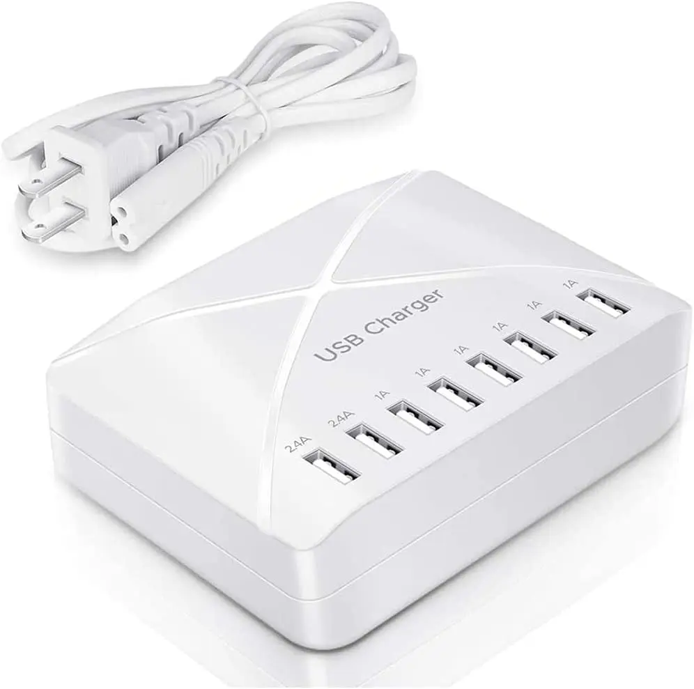 

iLEPO 40W 8 Ports USB Charger 5V/2.4A Multi USB Charging Station Travel Charger For iPhone/iPad/iPod pro/Air US EU UK AU