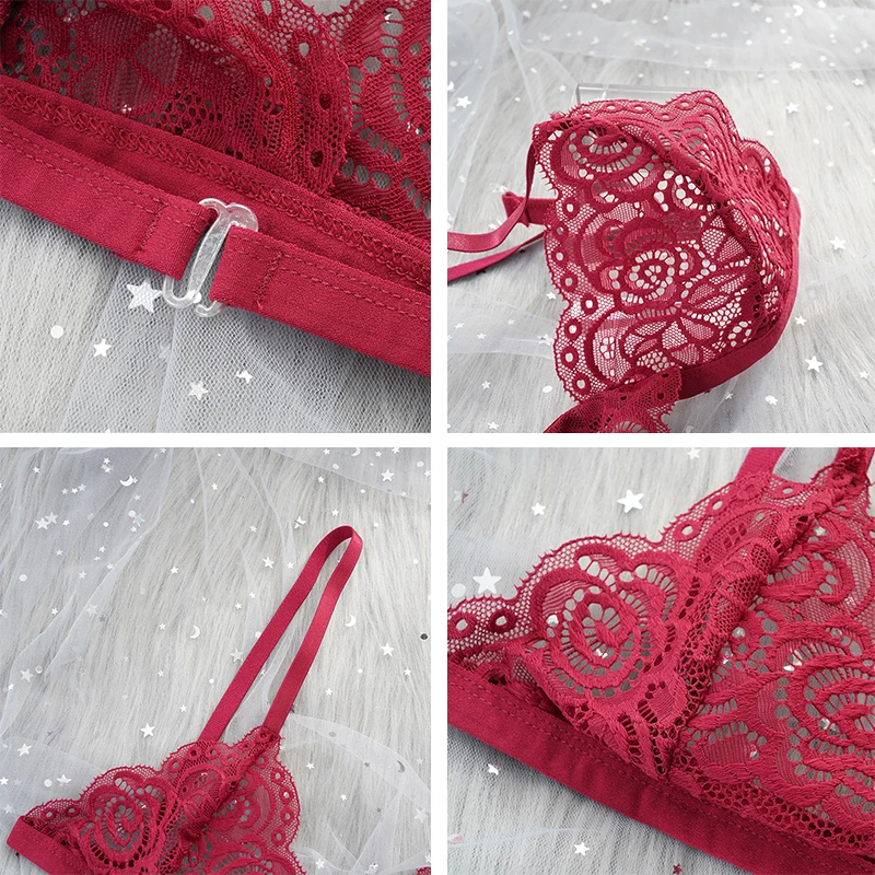 Женские ультратонкие сексуальные кружевные бюстгальтеры прозрачный