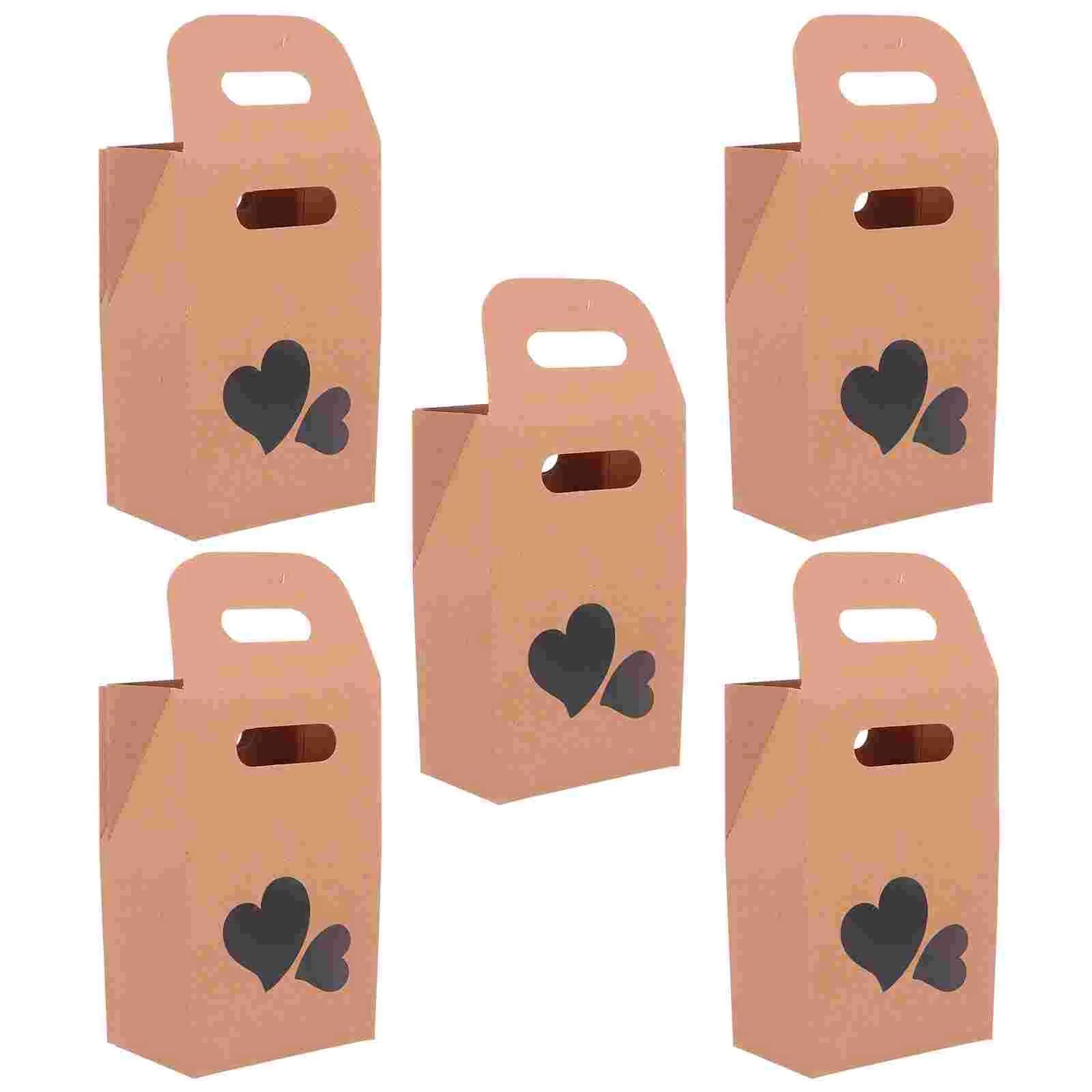 

Boxes Gift Paper Kraft Brown Containers Box Window Cookie Cake Treat Baking Bakery Portable Pastries Favor Candy Holiday Dessert