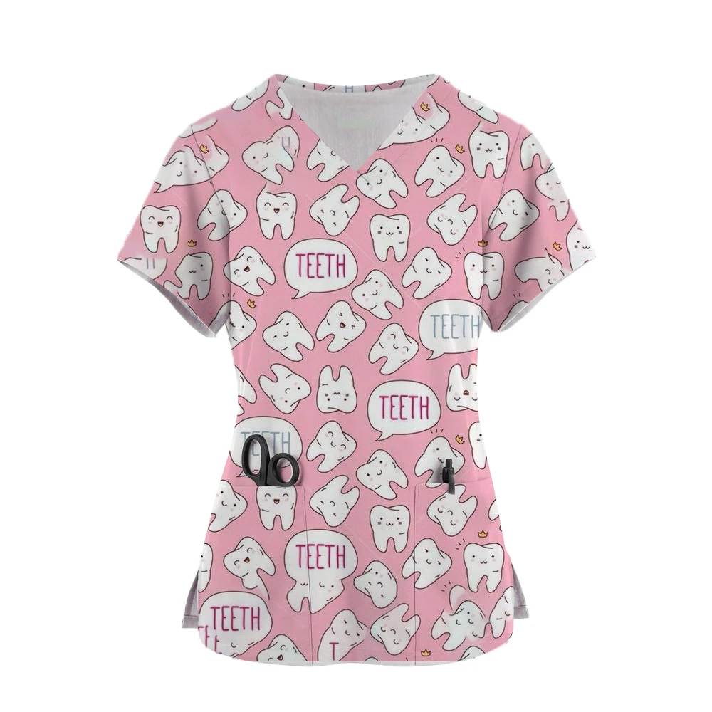 Белое лабораторное пальто унисекс с длинным рукавом Униформа V-образным вырезом