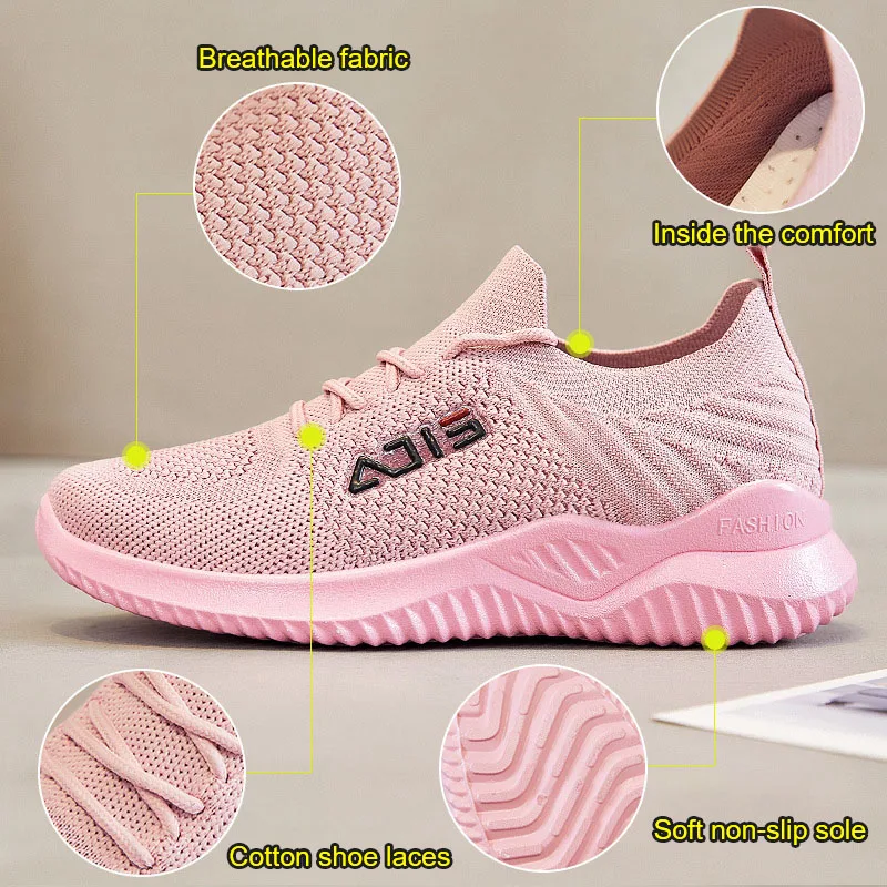 Women Running Shoes 2022 Comfortable Sport Shoes Women's Trend Lightweight Walking Shoes Ladies Sneakers Breathable Zapatillas