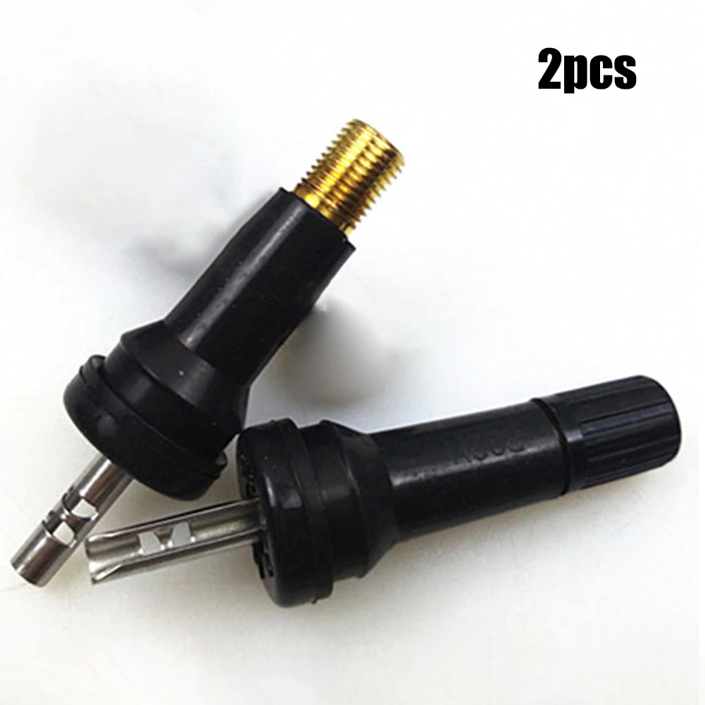 

2 шт. TPMS датчик давления в шинах Набор для обслуживания штока клапана для автомобилей и мотоциклов 11,5 мм черные высококачественные шины авто...