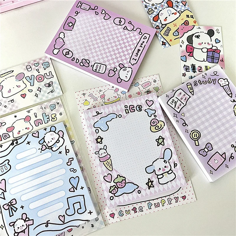 

50 Sheets Cute Graffiti Dog Memo Pad Kawaii Stationery N Times Non Sticky Notes Planner Collage Notepad School Office Supplies