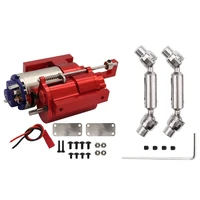 full metal 2 speed gearbox transmission with drive shaft for wpl b14 b24 c14 c24 mn d90 mn99s rc car upgrade parts