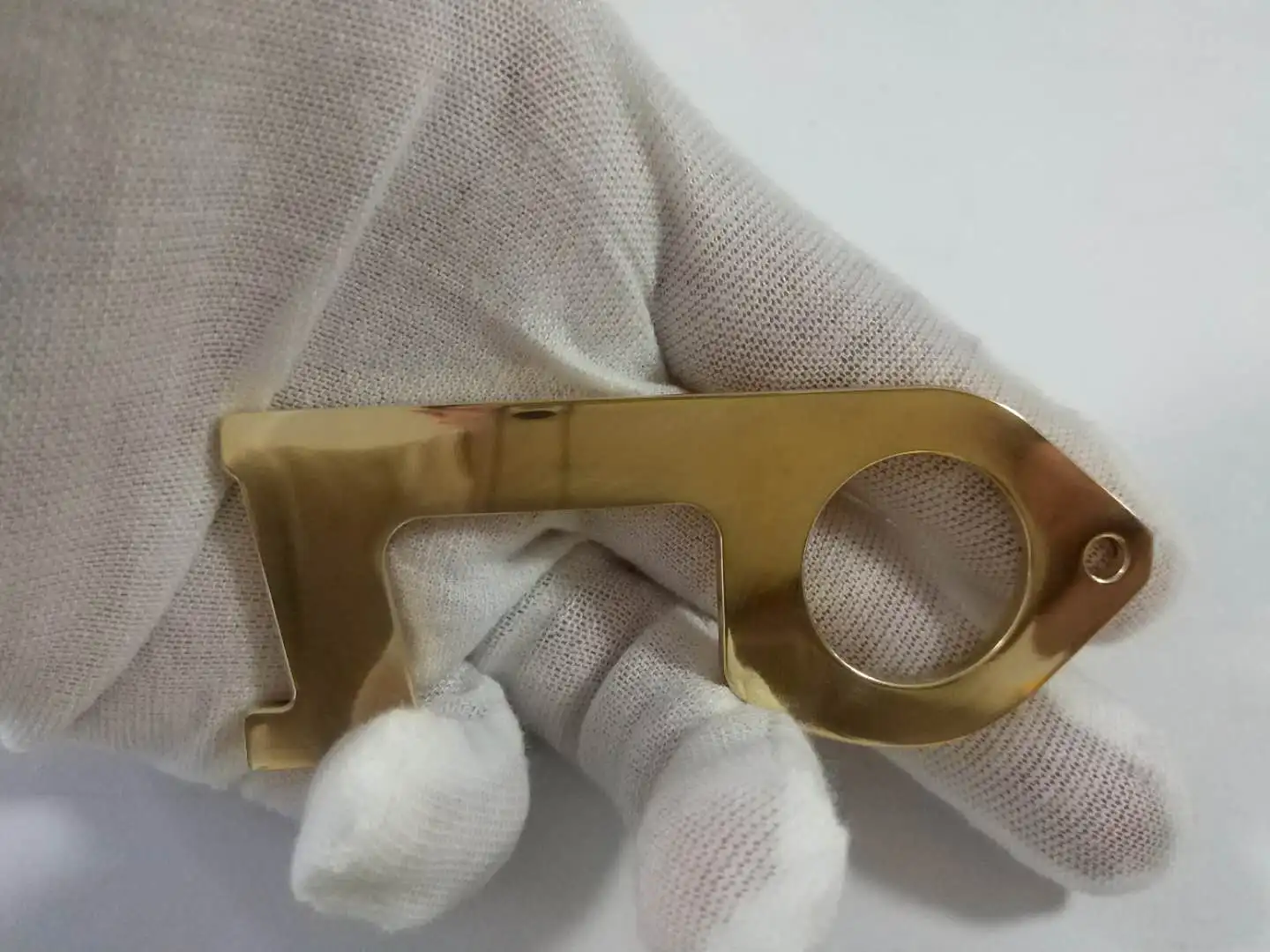 

Oem CNC Machining Besta Brass Edc No Touch Hands Bronze Free Door Opener Keychain Copper Cnc Machining Milling Opener Keychain