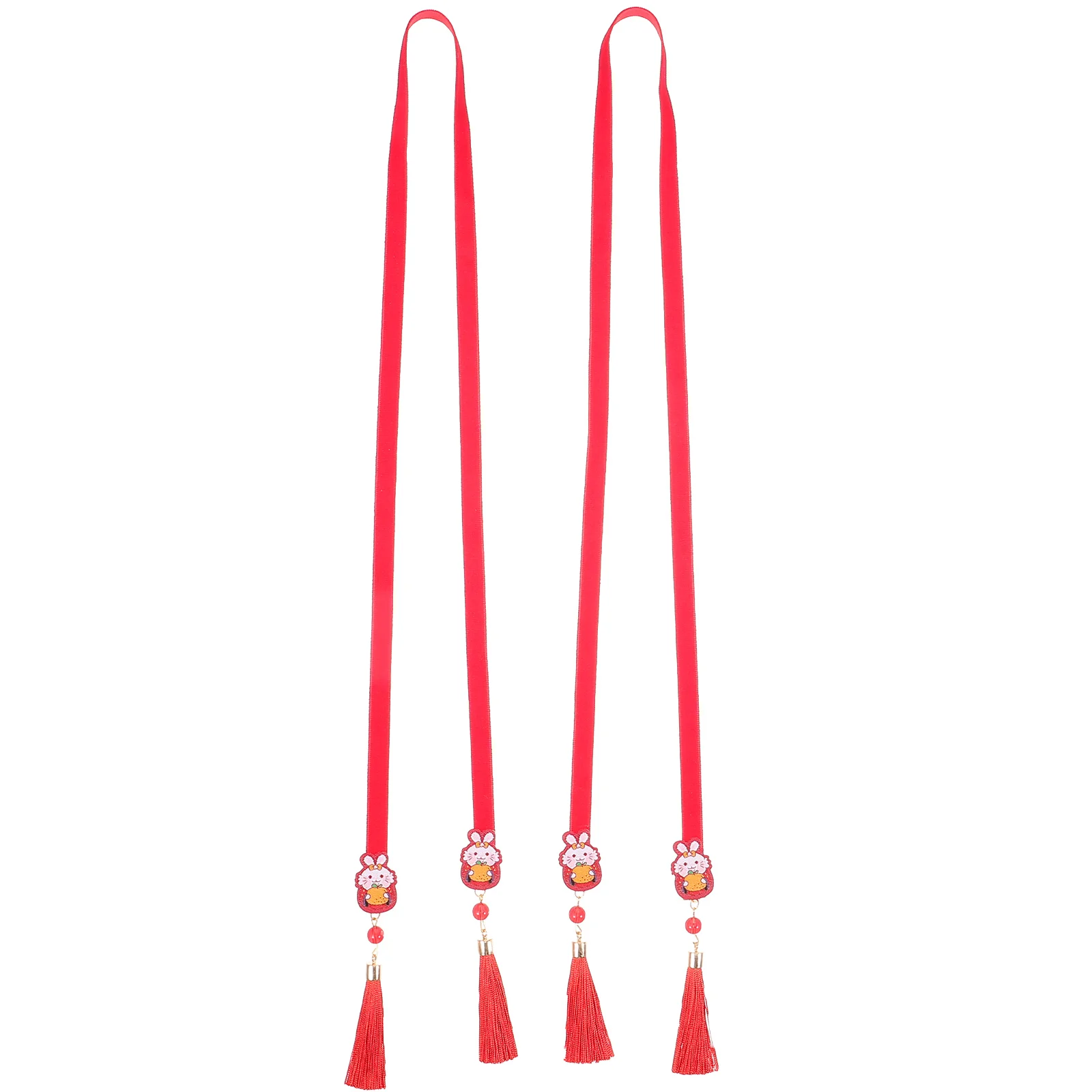 

2 Pcs Fairy Jewelry Girls Hanfu Hair Accessories Kids Ribbons Ties Tassel Rope Little Festive