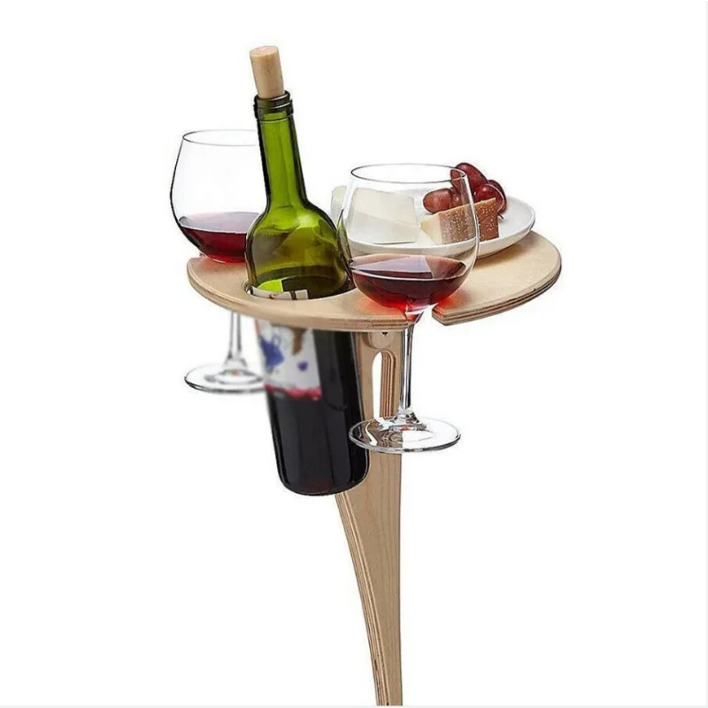 

Hot Sale Portable Outdoor Wooden Mini Picnic Table Modern Desktop Foldable Bamboo Wine Table