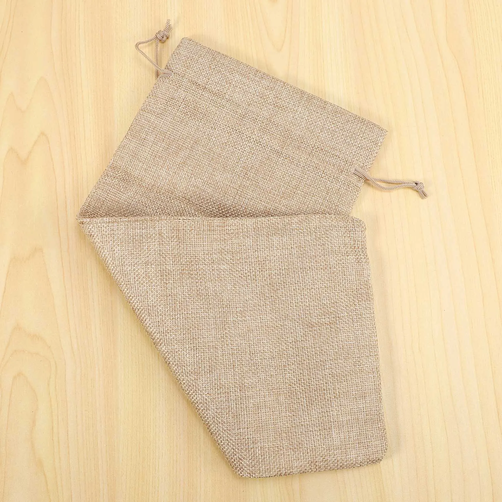 Джутовые винные пакеты 10 шт. 14x6 1/4 дюймов подарочные Hessian для винных бутылок с