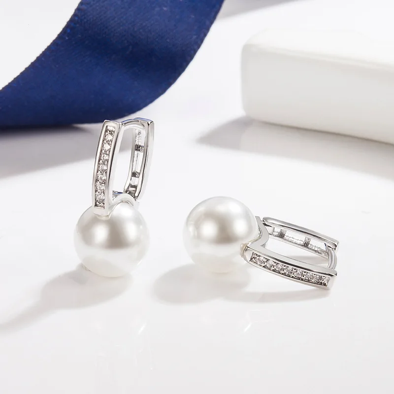 

DIWENFU 100% S925 Sterling Silver Freshwater Pearl Jewelry for Women Aros Mujer Oreja Orecchini Silver 925 Jewelry Earrings