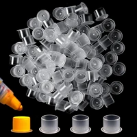 1000pcs plastic tattoo ink cups caps 17mm 14mm 11mm clear self standing ink caps tattoo pigment cups supply for ink