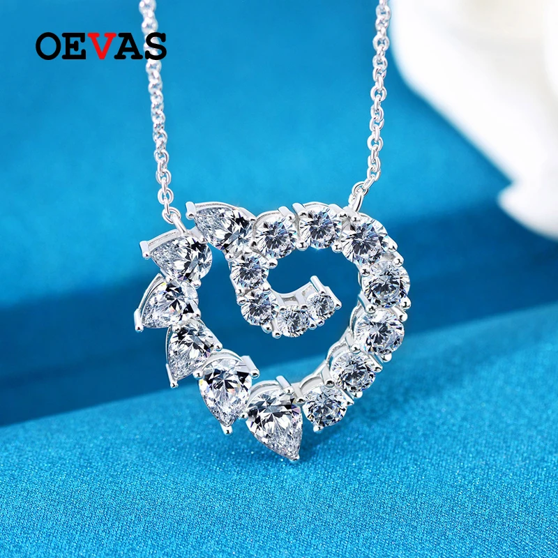 

Женское колье из серебра 100% пробы, с подвеской в виде сердца