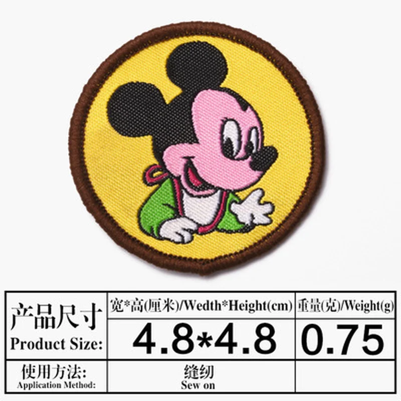 Симпатичные вышитые тканевые наклейки Микки и Минни из Диснея нашивки сделай сам