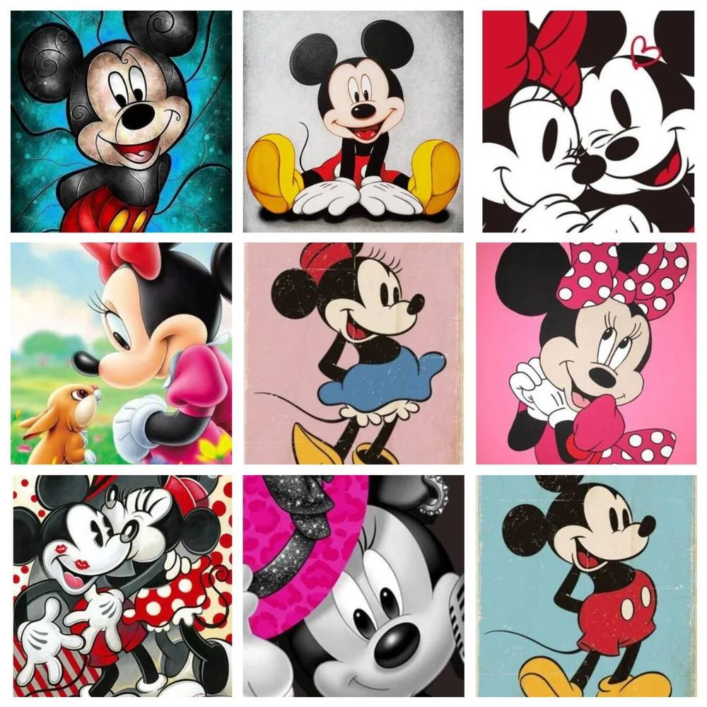 

Алмазная картина «сделай сам» Disney, мультяшная вышивка Микки Маусом, вышивка крестиком, Ручная инкрустация, детские подарки, украшение для стен комнаты и дома