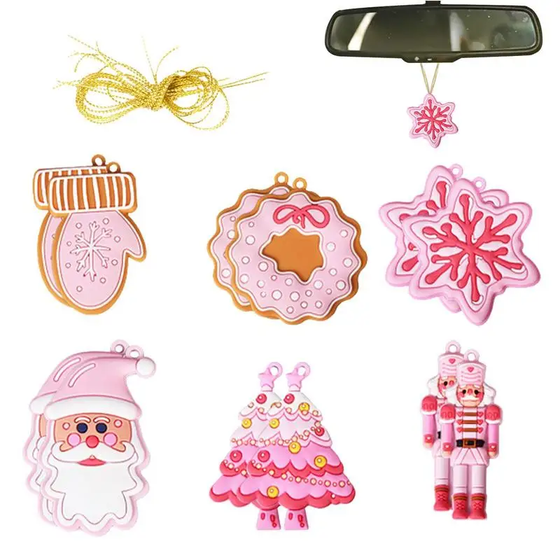 Gingerbread House Ornaments Gingerman Pendant Christmas Tree Decor Christmas Ornaments With Rope For Living Room Bedroom