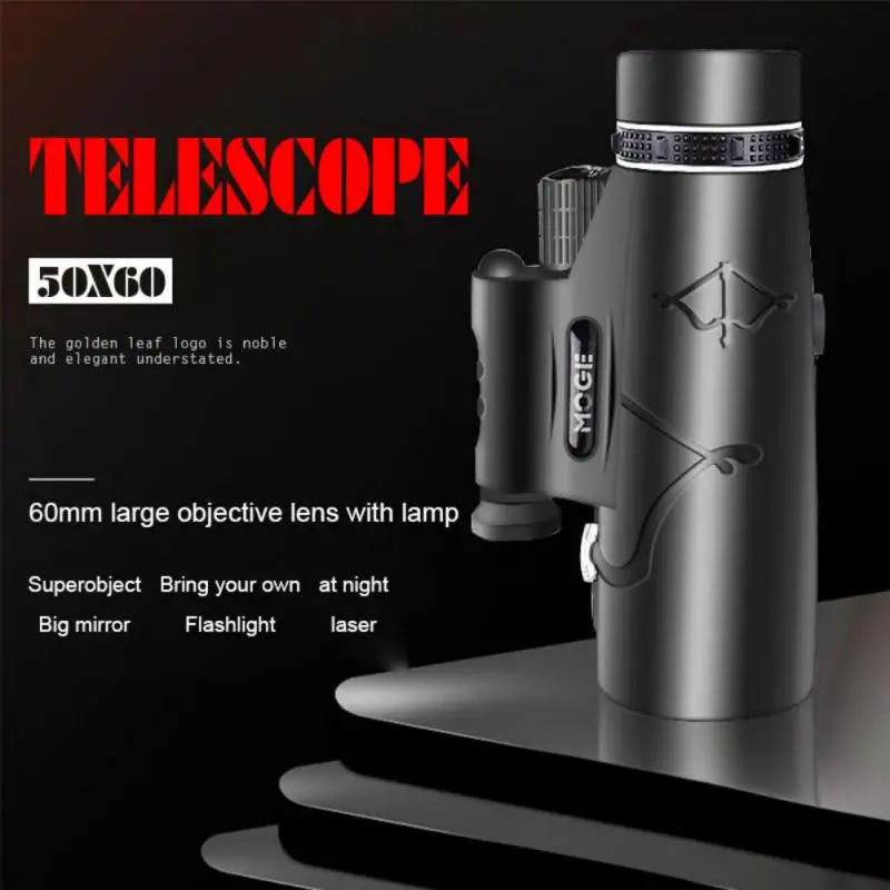 

50mm Objective Lens Mobile Phone Lens High-definition Telescope Zooming Focus High Quality Zoom Telescope 12x50 Monocular Scope