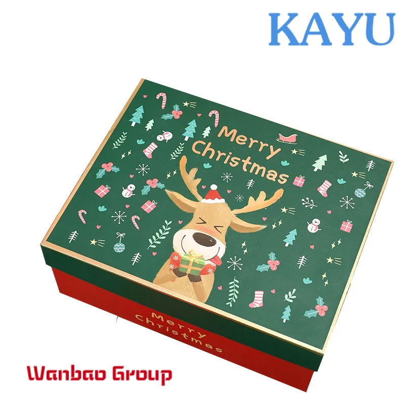 accepted customized Christmas paper cardboard gift box creative surprise candy paper box for Christmas packaging