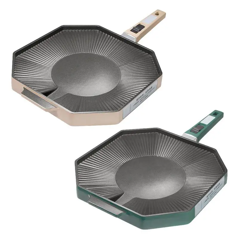 

Camping Cooking Grill Pan BBQ Griddle Stove Tops Non Stick Grilling Cookware Portable Detachable Hygienic Grilling Cookware For