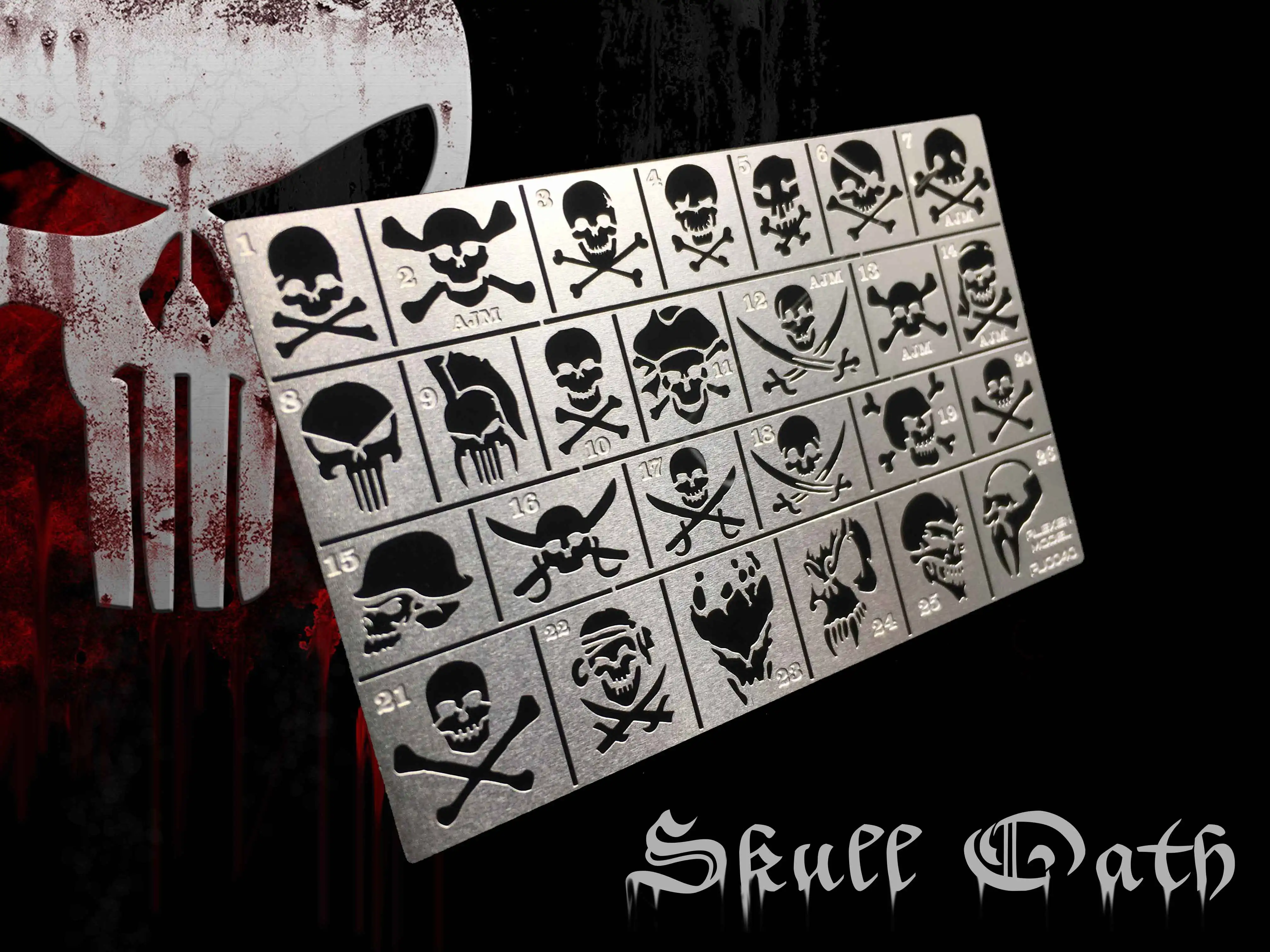 Alexen AJ0040 Череп Пиратский флаг Шаблон для рисования Трафарет Утечка Спрей Модель