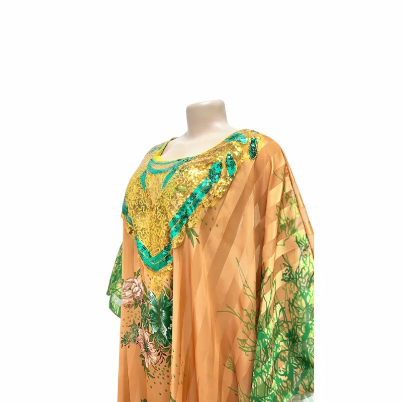 One Piece African Print Clothing For Women Boubou Dubai Turkey Muslim Abayas Wedding Party Traditional Ankara Outfits Gowns