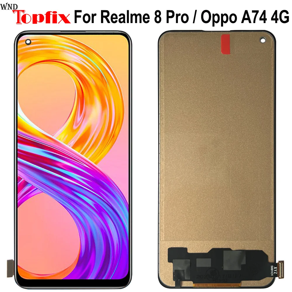 TFT для Oppo A74 4G CHP2219 LCD дисплей кодирующий преобразователь сенсорного экрана в сборе Замена для Realme 8 Pro RMX3081 LCD