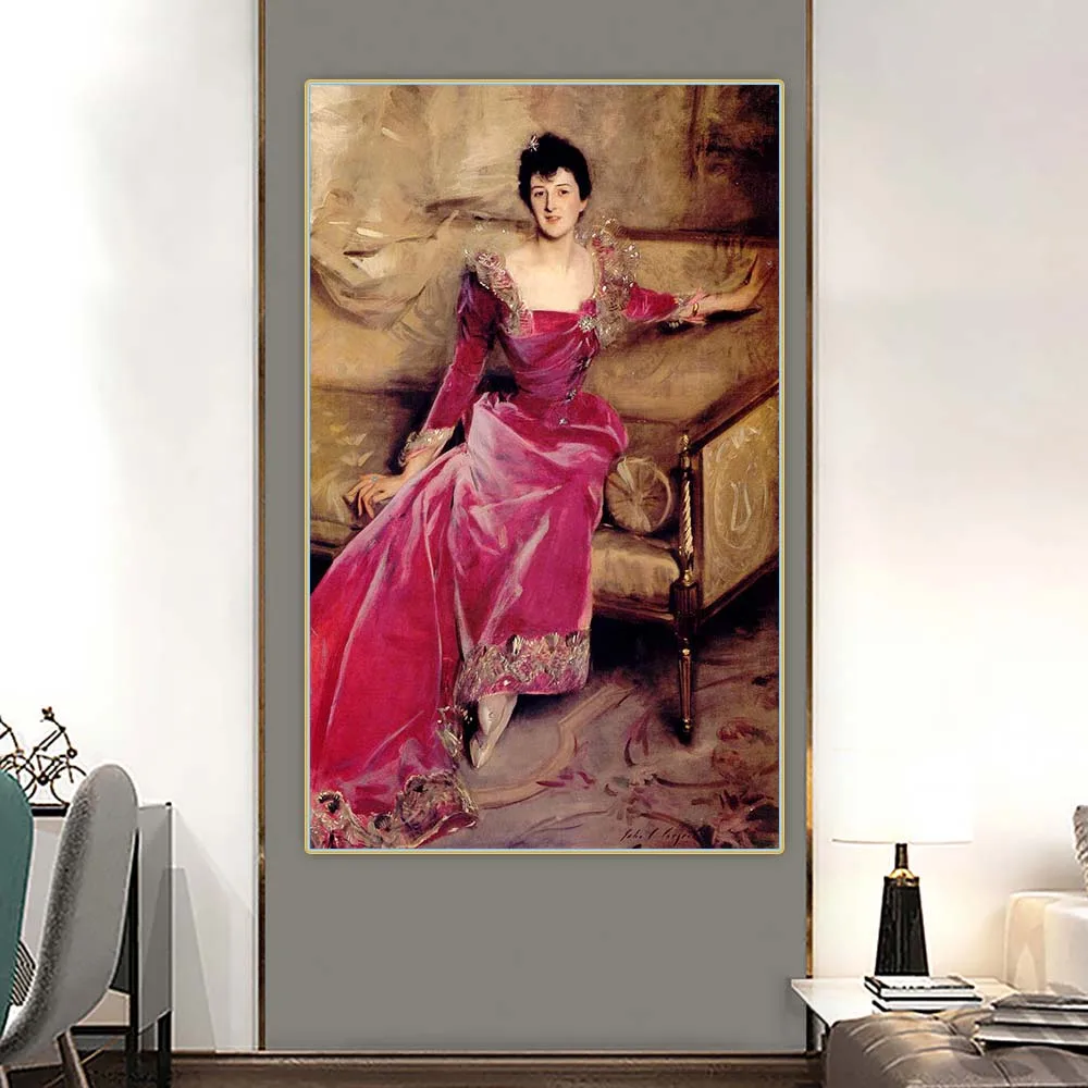 Картина маслом на холсте Джон певица арт миссис хуг-хэтбэтсли эстетичный постер