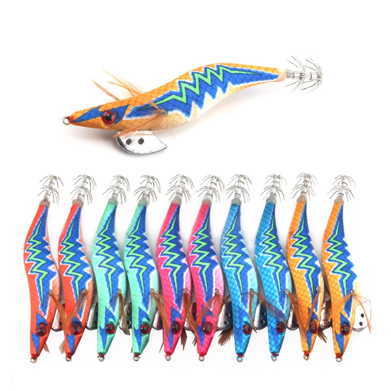 

Новинка 2021, деревянные креветки, 10 дюймов, всего одна коробка, светящиеся приманки в виде осьминога с крючком для кальмаров, искусственная приманка для морской рыбалки, Морская рыбалка, соленая вода