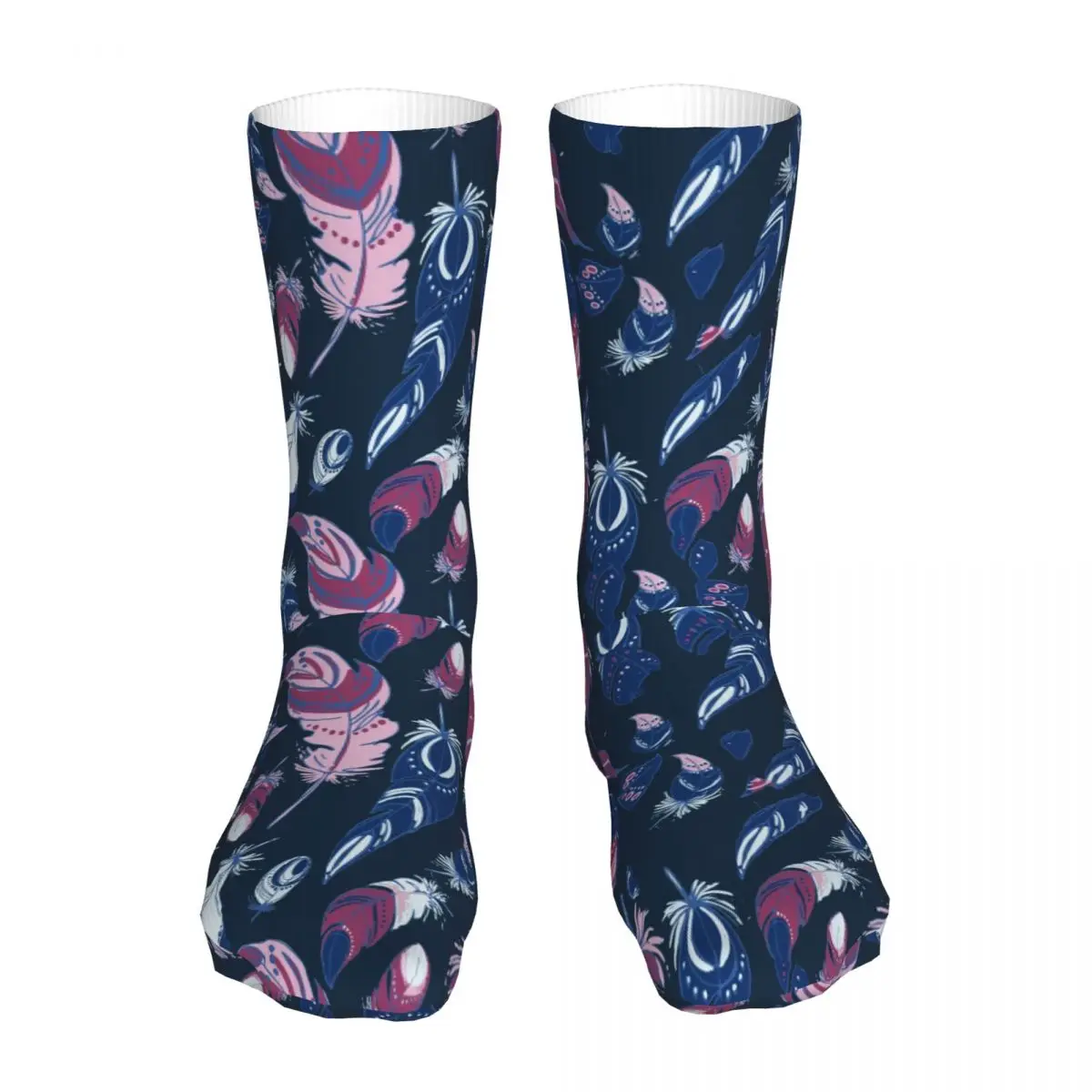 

Новые носки с красивыми перьями унисекс, зимние носки, теплые толстые вязаные мягкие Повседневные носки