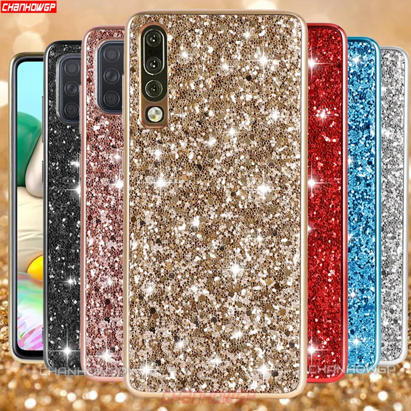Чехол для Samsung Galaxy S10 Plus S9 S8 S7 Edge Note 10 9 A9 A7 A8 A6 J8 J6 J4 2018 J7 2017 с блестками | Мобильные