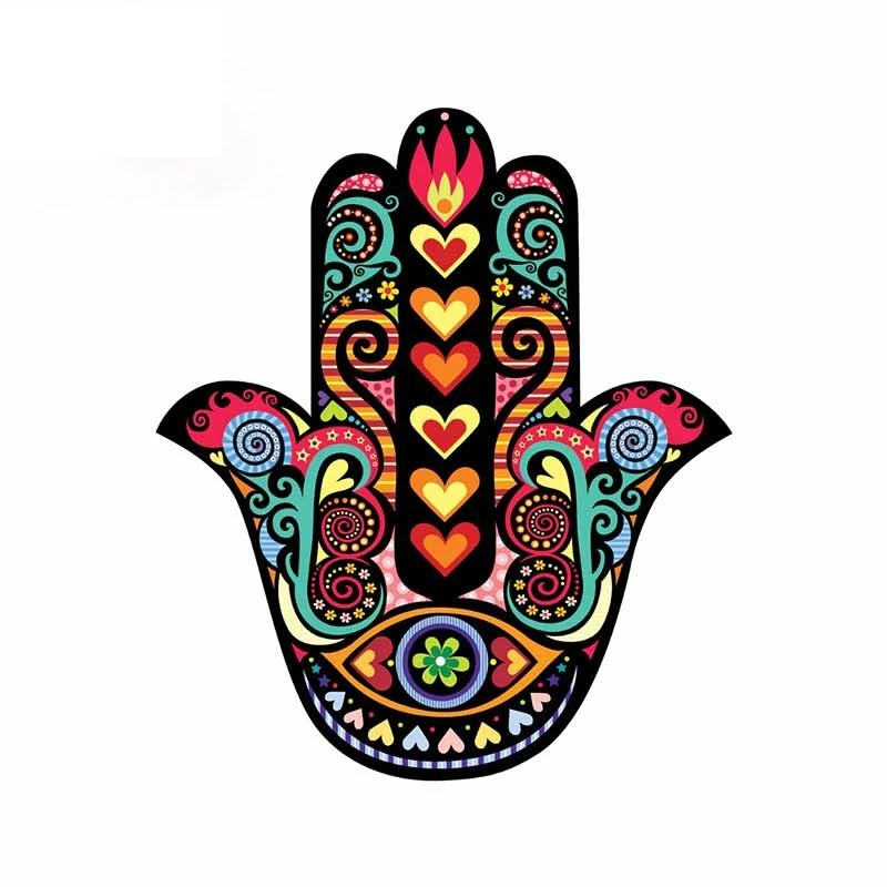 

Creative Hamsa Hand Car Stickers Vinyl Material Decal Bumper Laptop Windows Motorcycle for VAN JDM RV Decoration PVC13x10cm