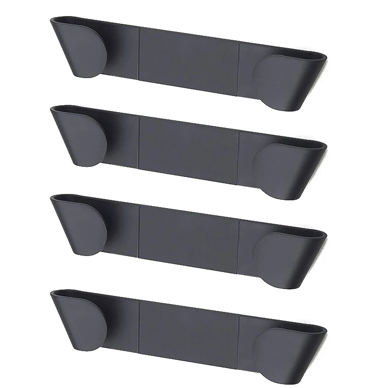 Настенная полка для крышек кастрюль, черная, пластик, 1/2/4 шт