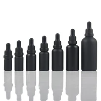 5ml 10ml 15ml 20ml 30ml 50ml 100ml dropper bottles black cap pipette bottle frosted cosmetic container for essential oil serum