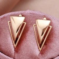 minimalist geometric hip hop womens dangle earrings 585 gold personality glossy earrings unusual golden earrings jewelry
