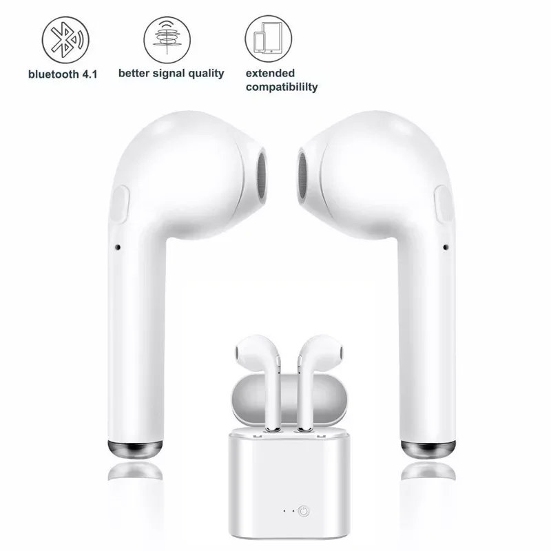 Беспроводные наушники I7s TWS Bluetooth для всех смартфонов спортивные стереонаушники