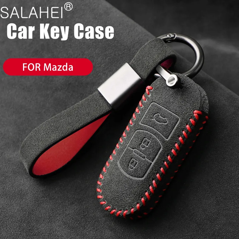

New Turn Fur Car Key Case Cover Fob Protector For Mazda 2 3 6 Alexa Atenza CX4 CX5 CX7 CX8 CX9 CX-3 CX-5 CX-7 CX-9 MX5 2016-2020