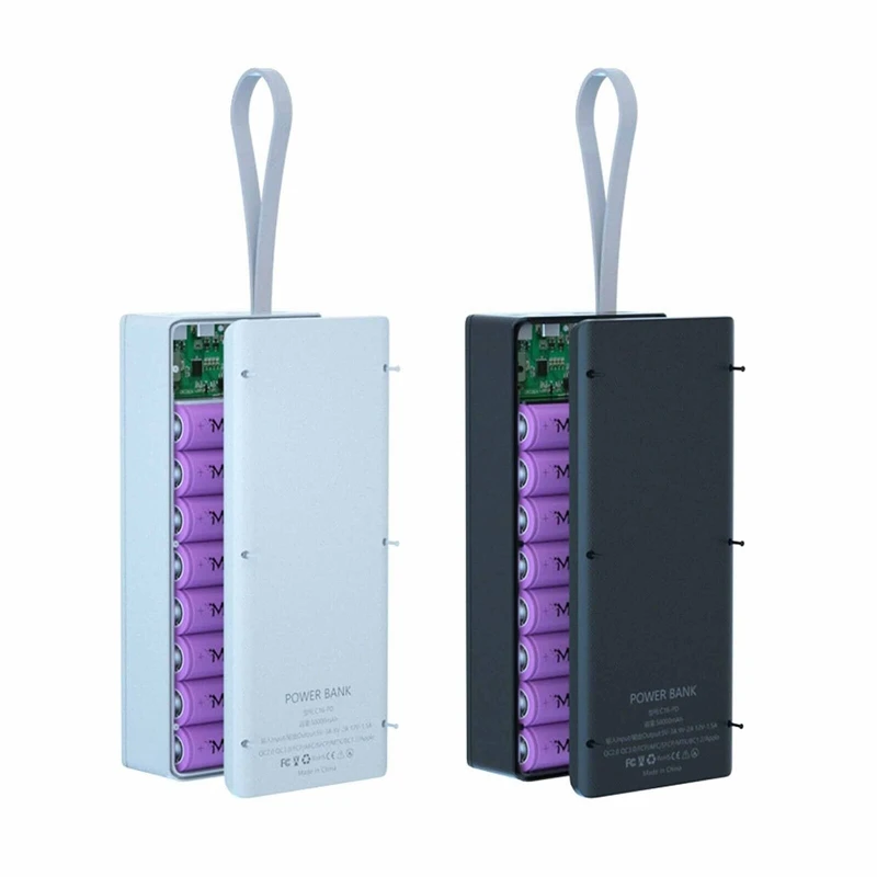

Detachable DIY 16x18650 Battery Power Bank Case USB Shell Charger Box