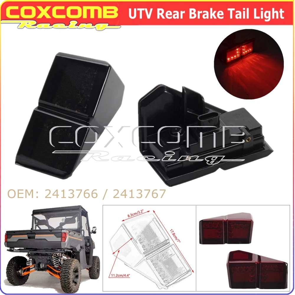 

12V UTV LED Rear Taillight Brake Light OEM 2413766 Or 2413767 Stop Lamp For Polaris RANGER 1000 XP Crew REW NSTR 49S 50S 2018-22