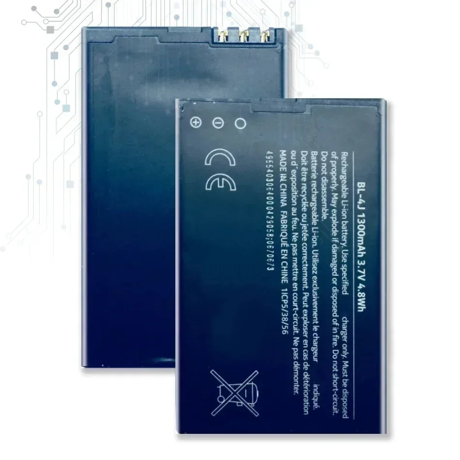 Battery For Nokia BN-02 BN-01 BV-5S BL-4J HE347 Plus 7 7.1 TA-1062 XL 4G RM-1061 X 1045 X2 X+ X2DS 1013 C6 C6-00 Lumia 620