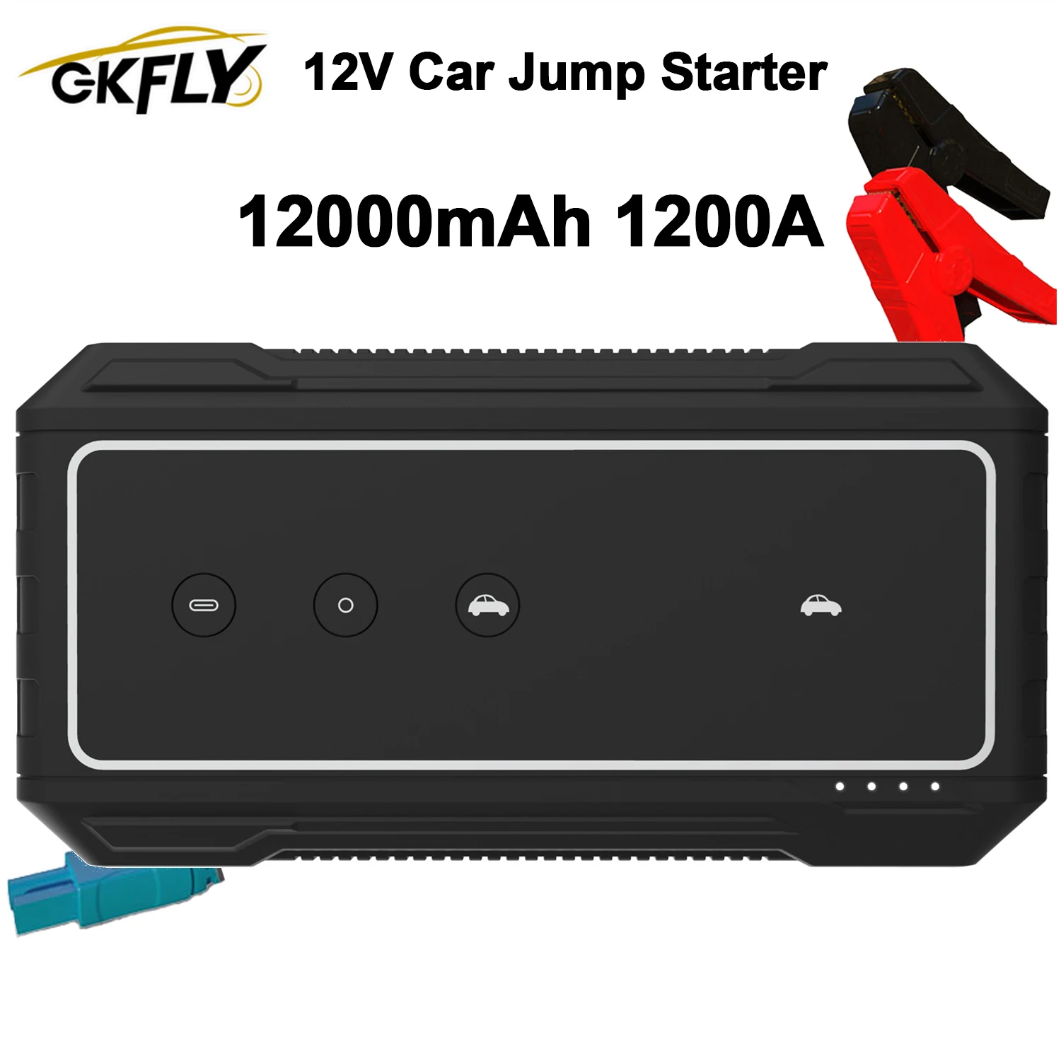

GKFLY 1200A Start Power Bank12000mAh Jump Starter Car Booster External Battery 12V Starting Device for Petrol Diesel Powerbank