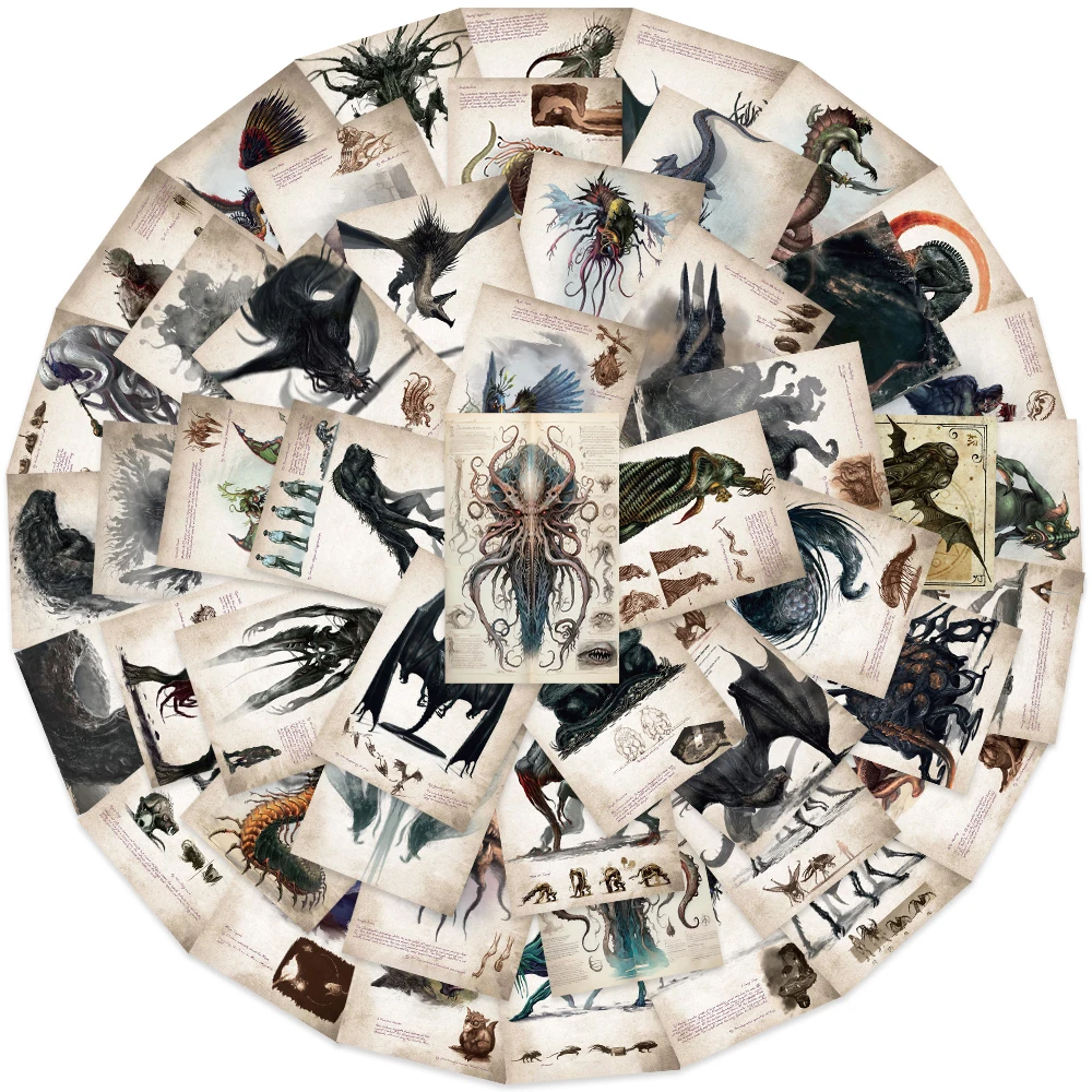 50 шт. Ктулху мифический монстр наклейки мультяшные игрушки для ноутбука