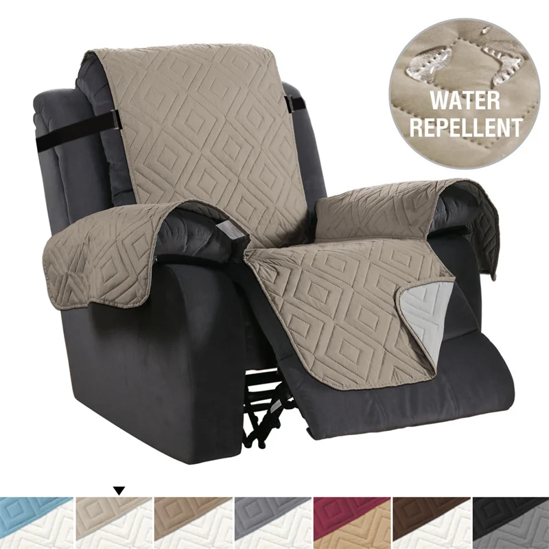 

Suede Recliner Cover Water Repellent Pet Dog Kids Sofa Mat Snap Fixed Couch Slipcovers For Living Room Furniture Protector Cover