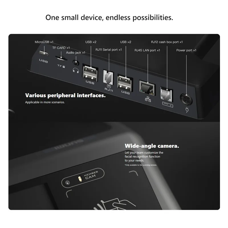 SUNMI D2 Mini Android 8.1 Сенсорный экран Smart All In One POS-система Планшет Кассовый аппарат