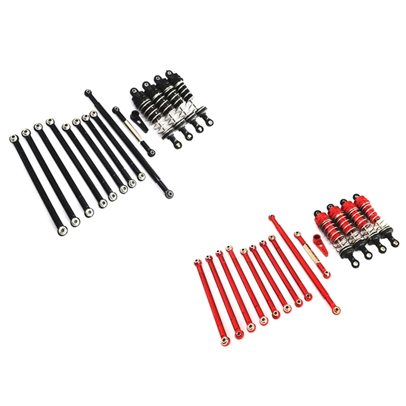 

for MN86S MN86 MN86KS MN86K MN G500 Metal Pull Rod Steering Link Rod Shock Absorber Set 1/12 RC Car Upgrade Parts