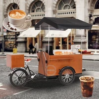 electric adult cargo tricycle coffee vending trike food cart euro 3 wheel adult coffee bike with ce certificated