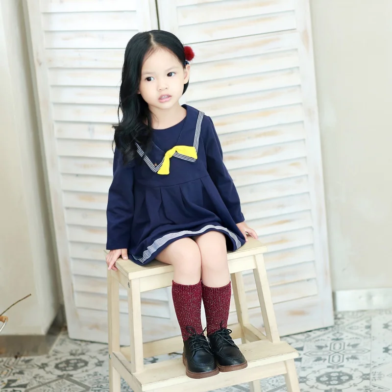 Silver Silk Children Bunching Socks Autumn and Winter New Cotton Sock Tube Socks 4006