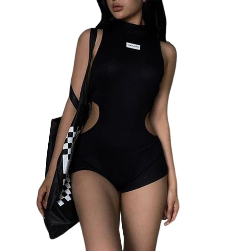 

New style Sleeveless Sport Romper Insgranm Hollows Style Outfits for Fitness Sports