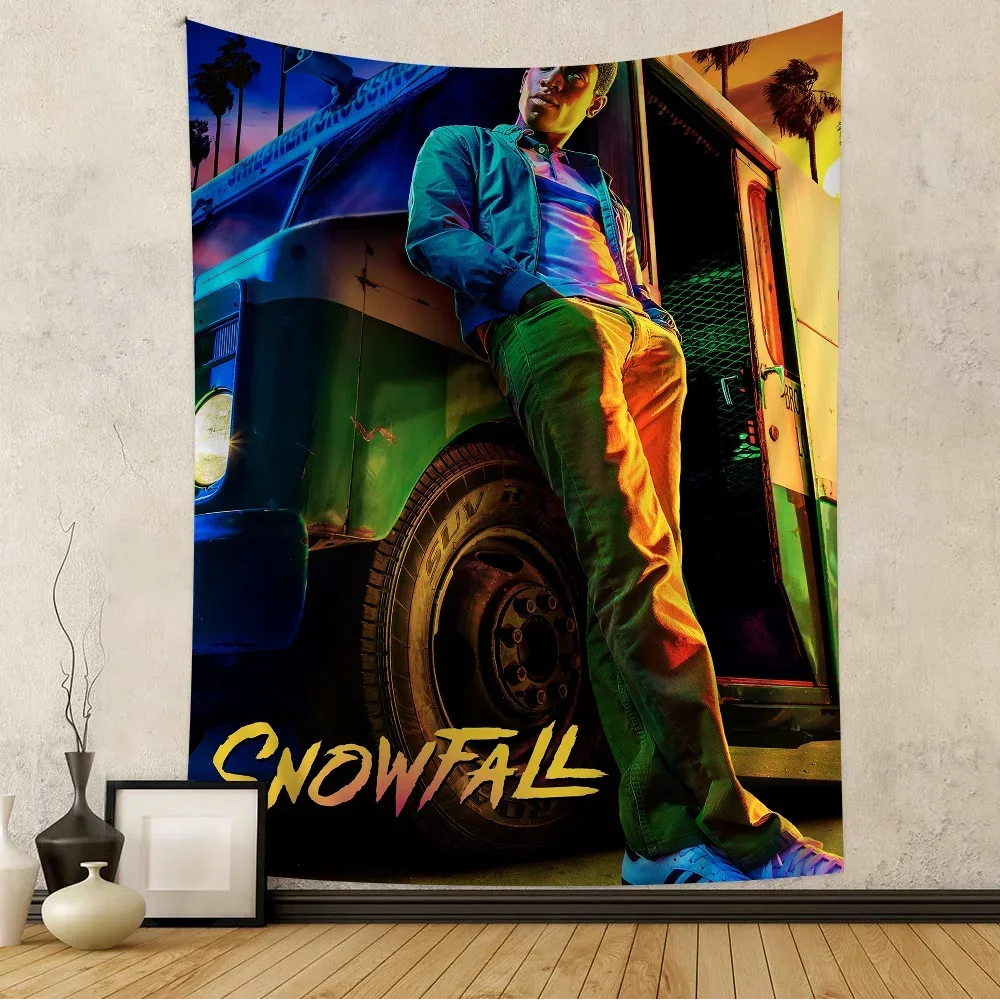 Настенный гобелен в виде снегопада для ТВ-сериала художественная научная