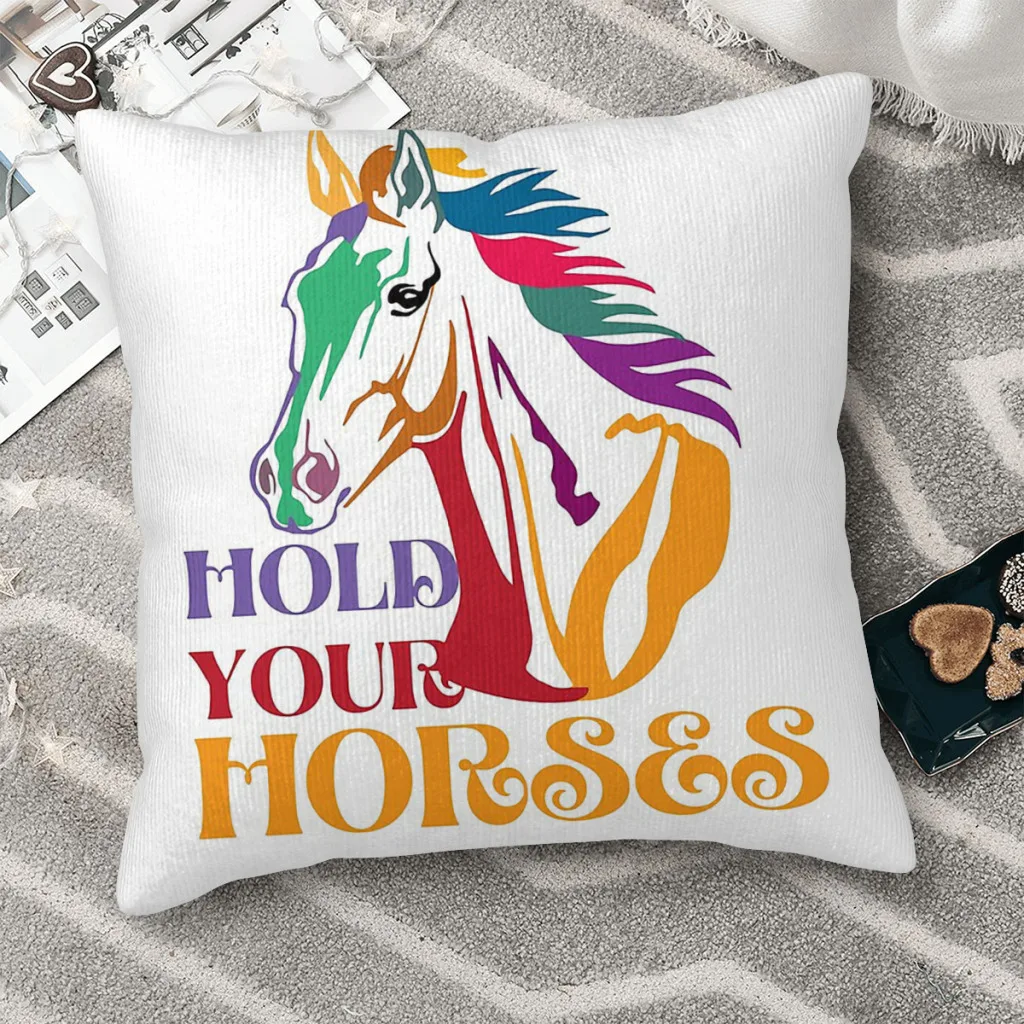 

Riding Lover Throw Pillow Case Hold Your Horses Ned La Salle Cushion Home Sofa Chair Print Decorative Hug Pillowcase