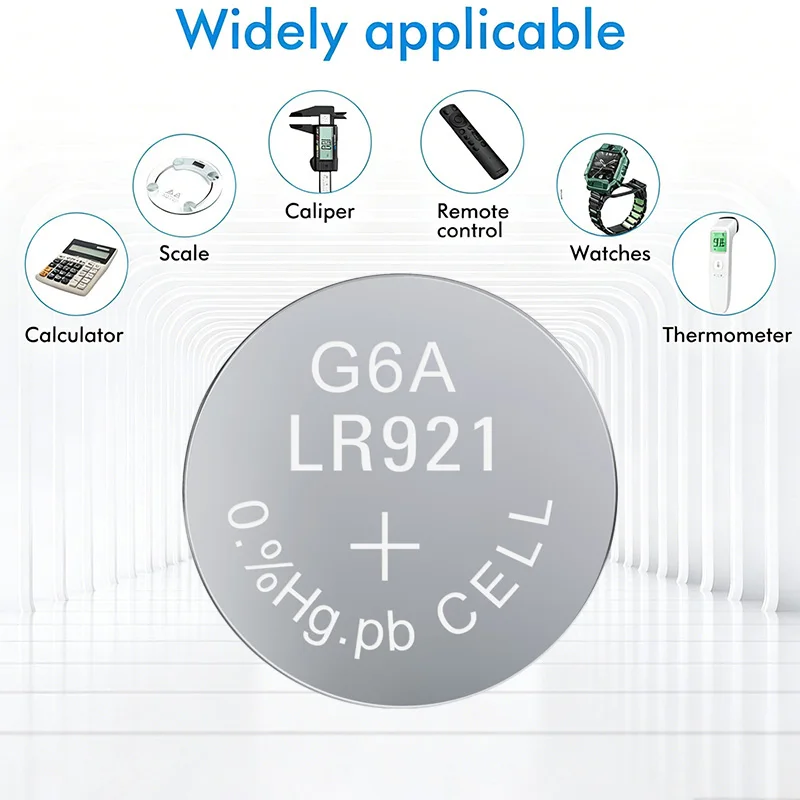 Фото Батарейки-таблетки AG6 1.5V 32мАч 371 SR920SW LR920 SR927 171 370 L921 LR69 SR920 для часов, игрушек, пультов ДУ №5
