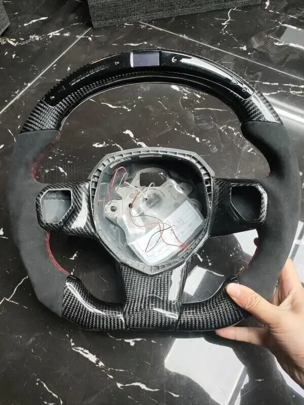 Кожаное рулевое колесо для автомобиля из углеродного волокна Lamborghini пуэртадора