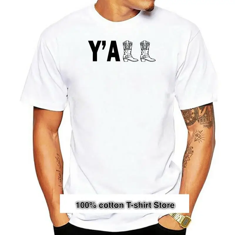 

Yall-Camiseta de vaquero con cuello rojo, camiseta occidental, bonita, regalo de Texas